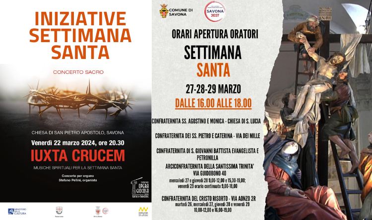 Le iniziative per la Settimana Santa 2024 a Savona