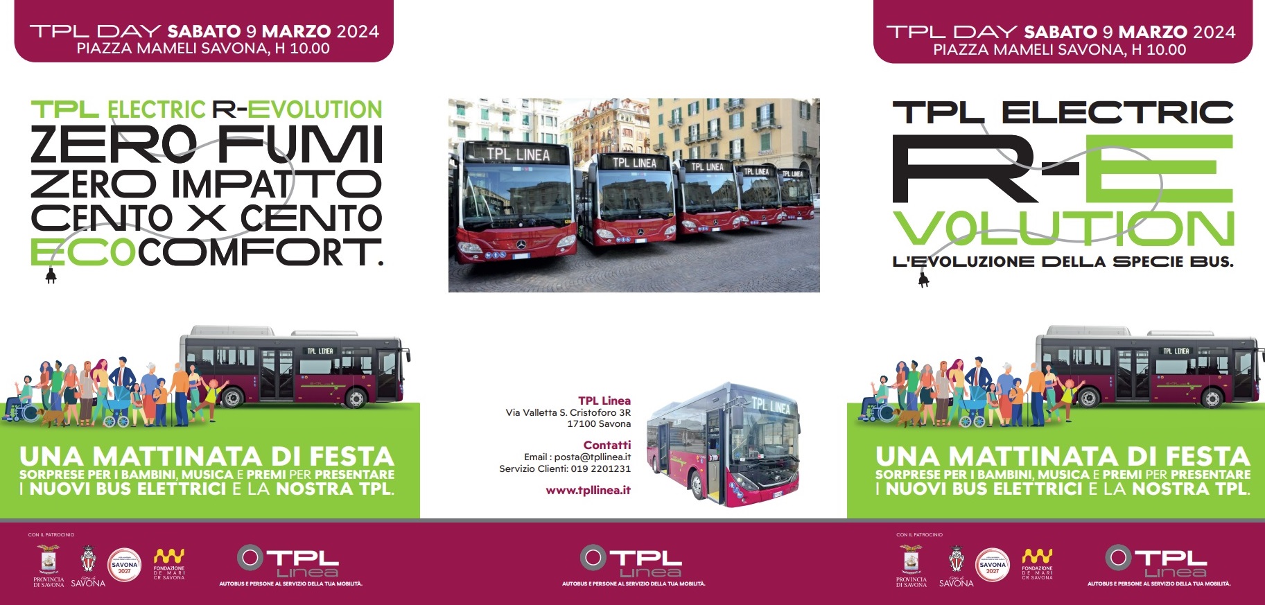 TPL DAY “R-evolution – L’evoluzione delle specie bus”: la presentazione dei primi 14 bus elettrici per il trasporto pubblico locale di Savona
