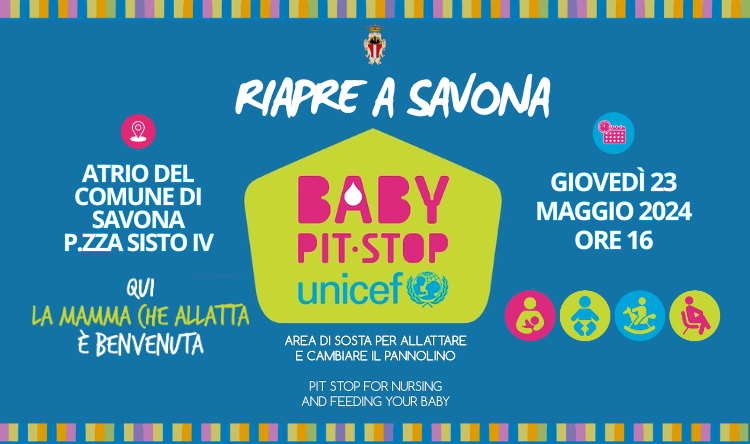 Riapre il Baby Pit Stop nell'atrio del Comune di Savona, l'iniziativa in collaborazione con Unicef Italia